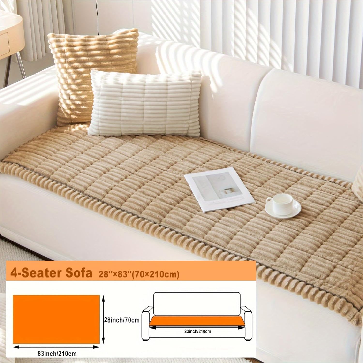 Thumbnail 5 de ZQFFB Dog Couch Cover 3-cushion fit