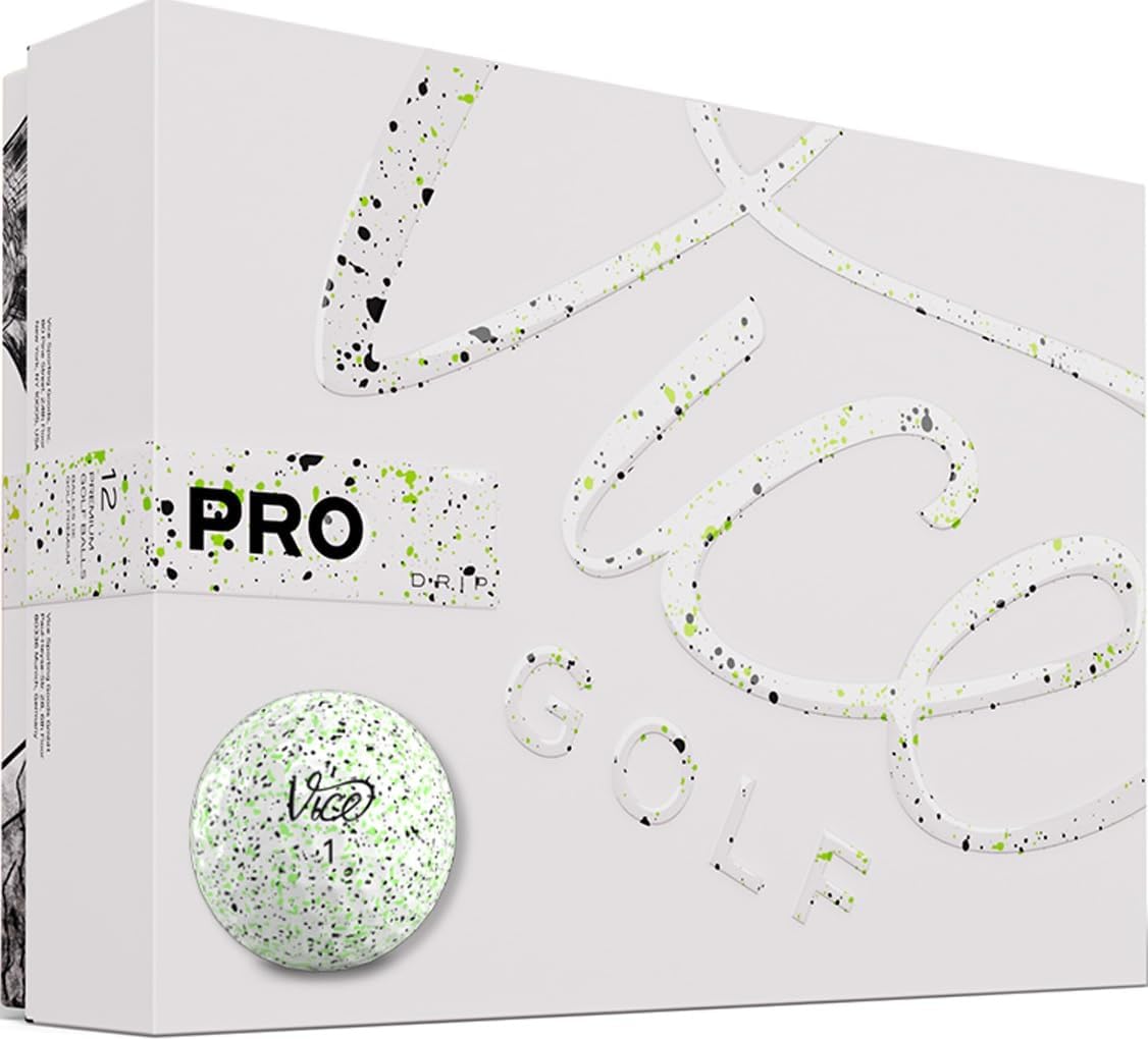 Vice Pro Golf Balls (3-Piece Urethane Cover) with Closed Alignment Line