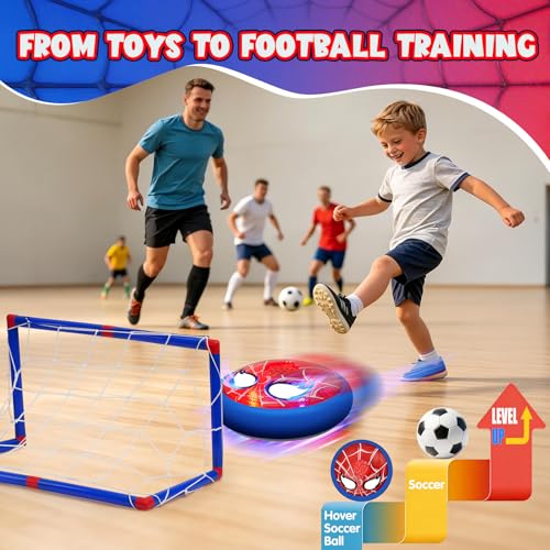 Thumbnail 7 de Lubolee Balon Fútbol Juguetes Niños con Ojos LED y 2 Porterias – Juego de Interior y Exterior