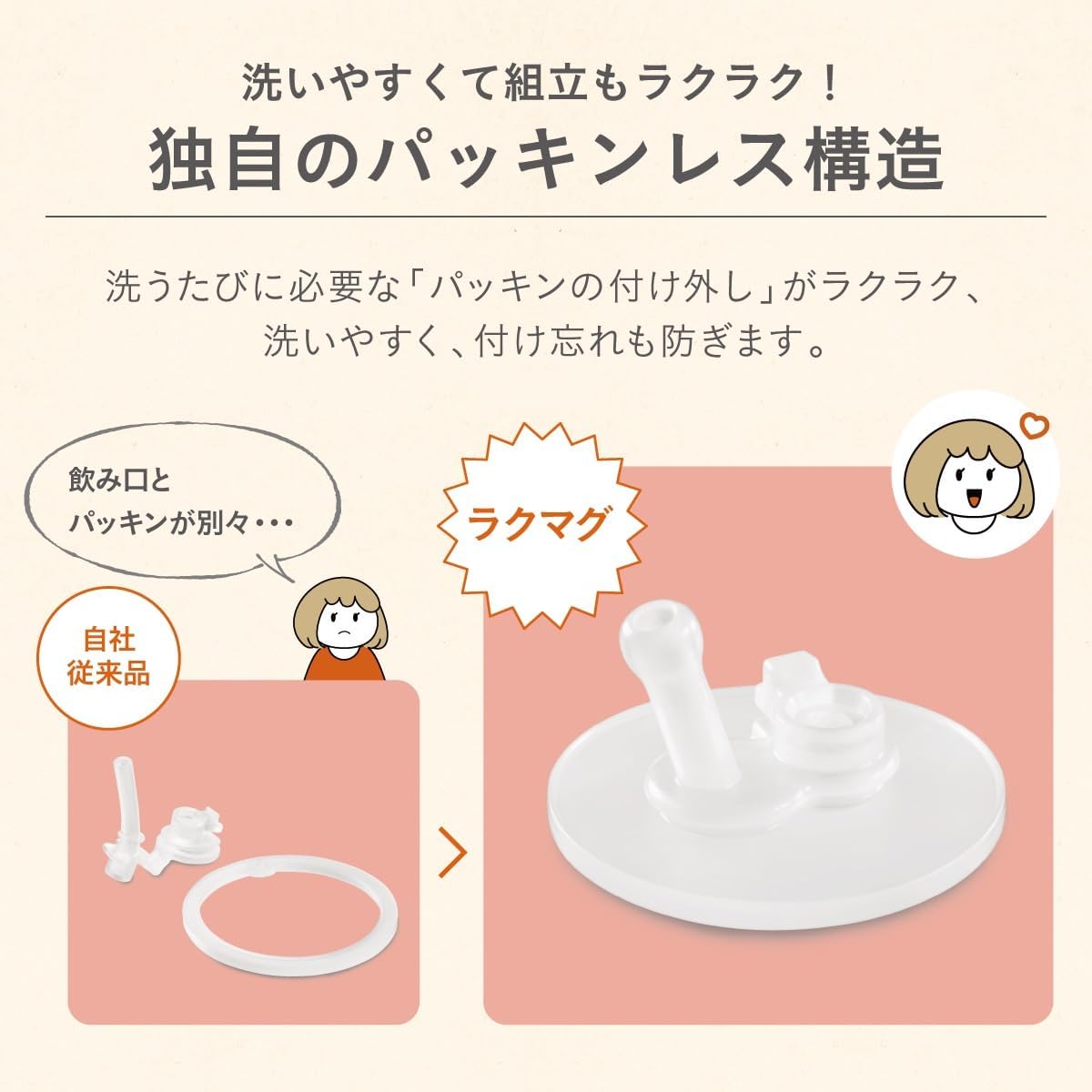 Thumbnail 6 de コンビ ラクマグ 漏れないストロー 340ml ミッキー&ミニー ストローマグ 食洗機対応