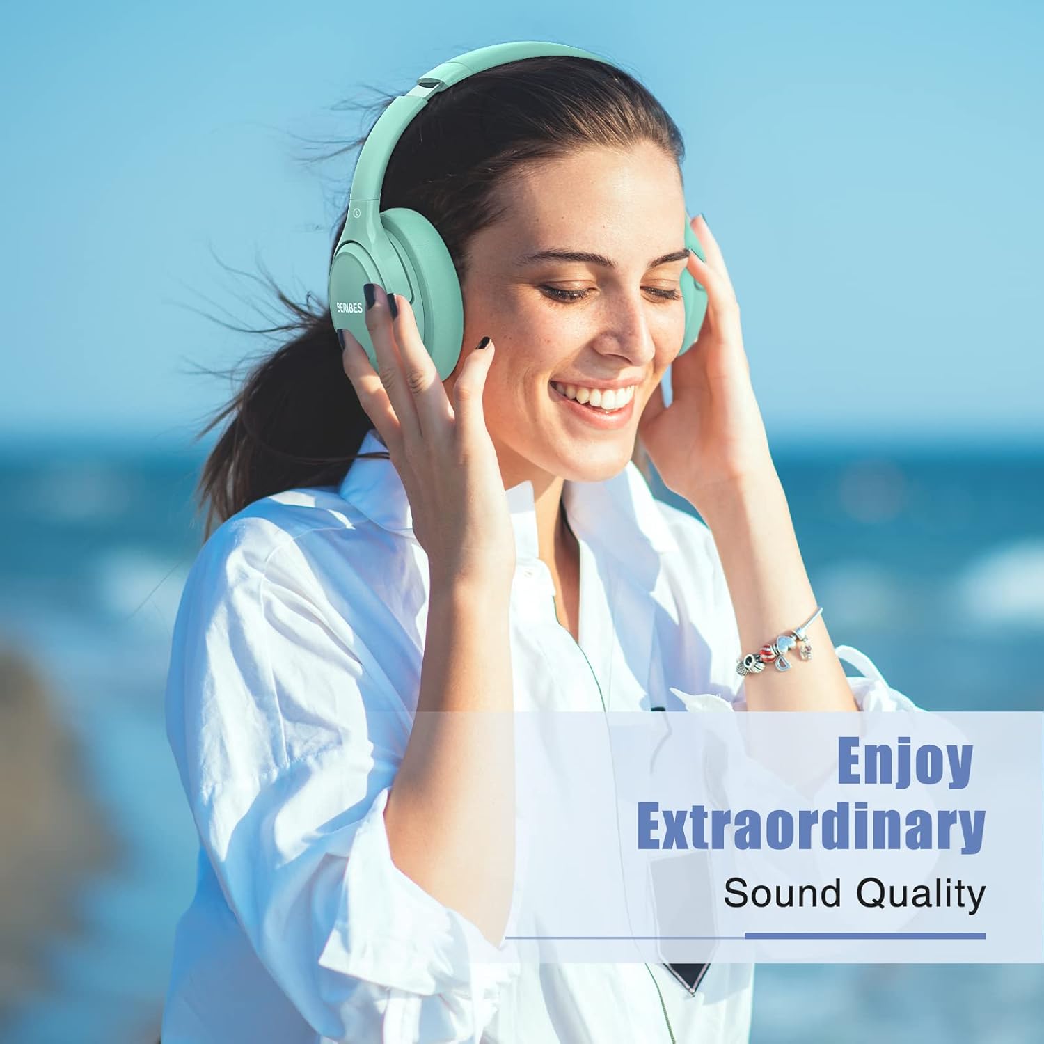 Thumbnail 4 de BERIBES Bluetooth Over-Ear Kopfhörer (kabellos, bis 65 Std) mit 6 EQ-Modi und Mikrofon – faltbar, grün