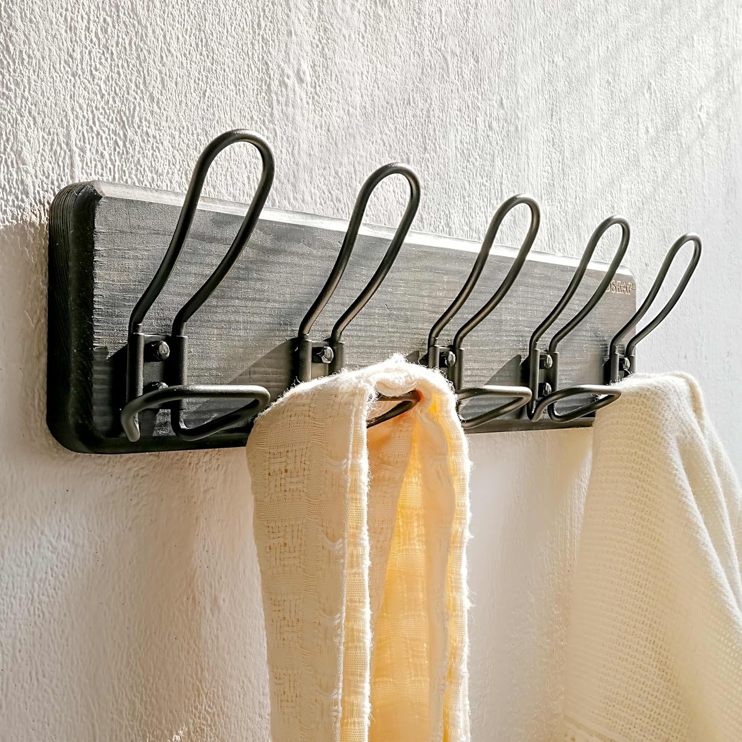 Thumbnail 6 de Dseap Wall-Mounted Coat Rack, 5 Hooks
