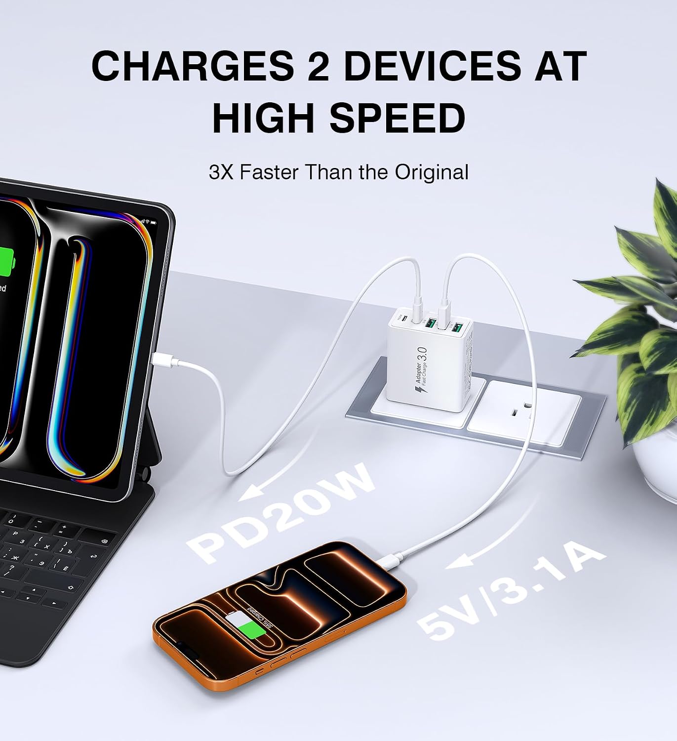 Detalle de 2-Pack 60W USB-C Wall Charger ⚡