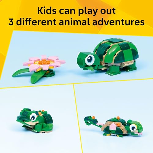 Detalle de LEGO Creator 3-in-1 Turtle with Water Lily Flower (31377): 3 Animals in One Build