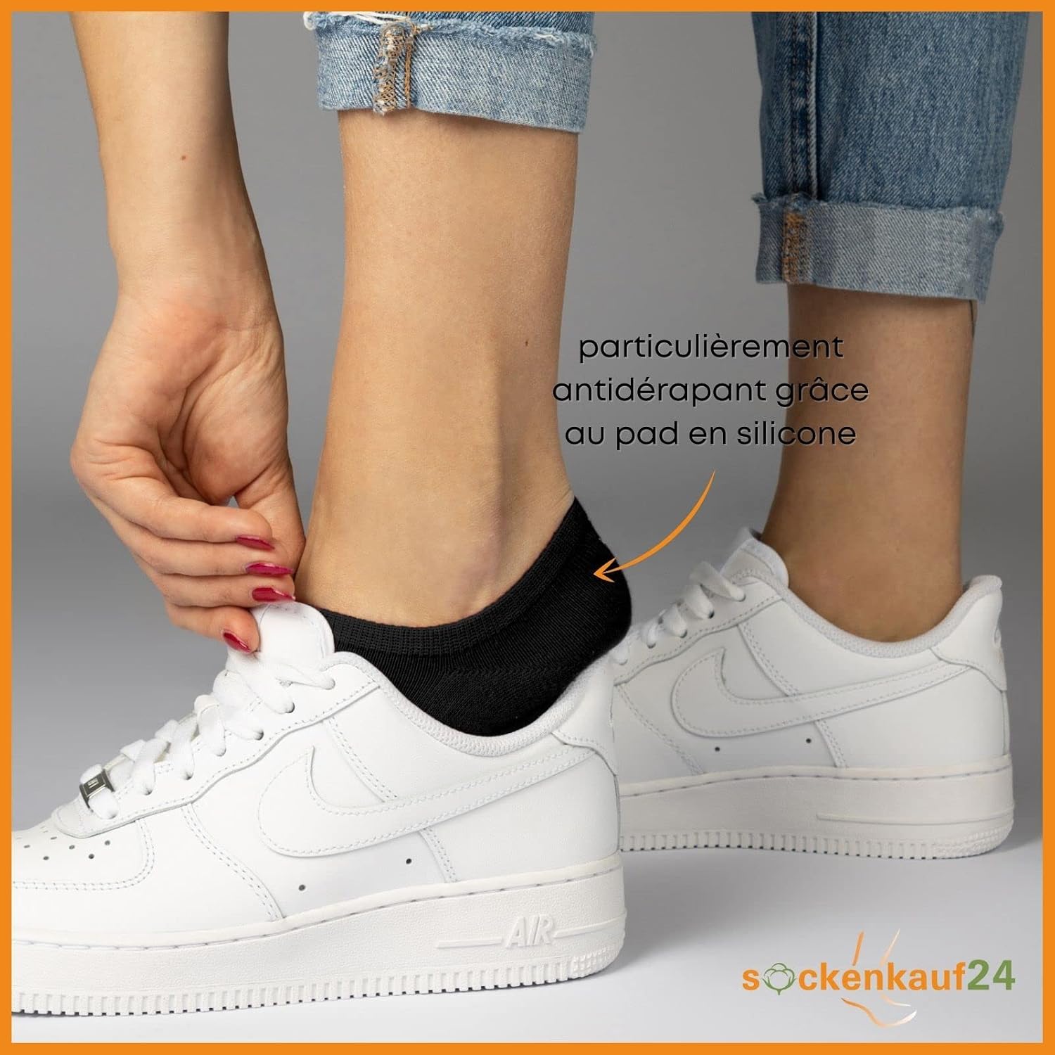 Detalle de Lot de 10 paires de socquettes basses invisibles en coton pour femme & homme
