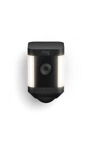 Imagen de Ring Spotlight Cam Plus Battery (Black): HD Video, Color Night Vision, Two-Way Talk & Siren for Home or Business en OfertitasTOP