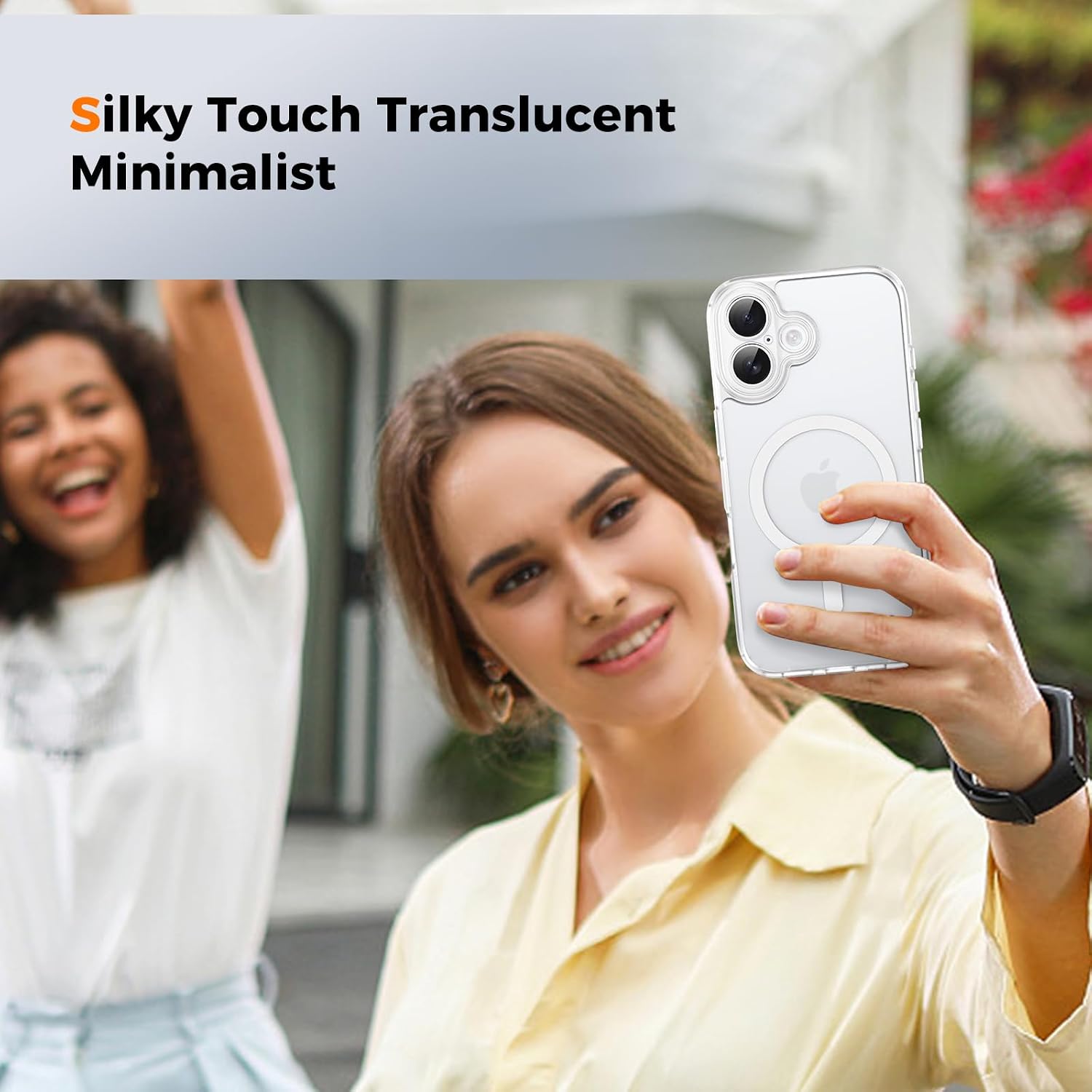 Thumbnail 6 de EASDNB Hülle für iPhone 17 MagSafe mit Kameraschutz – Transparente Matt-Rückseite, stoßfest