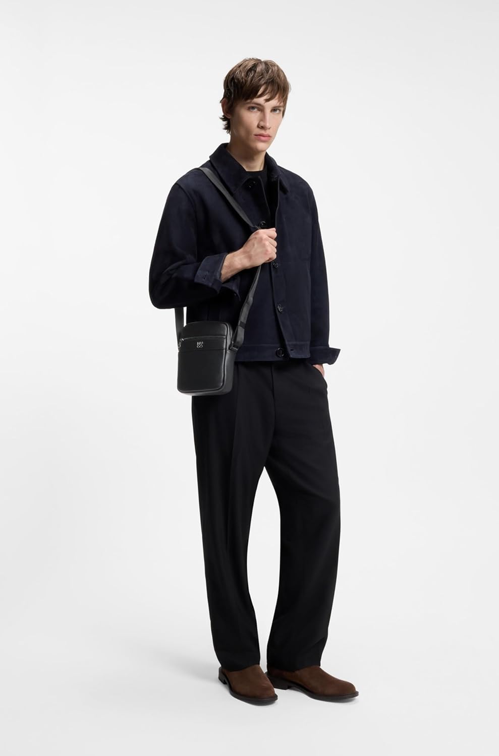 Detalle 2 de HUGO Quantic NS Zip Reporter Black — Sac pratique et discret pour le quotidien