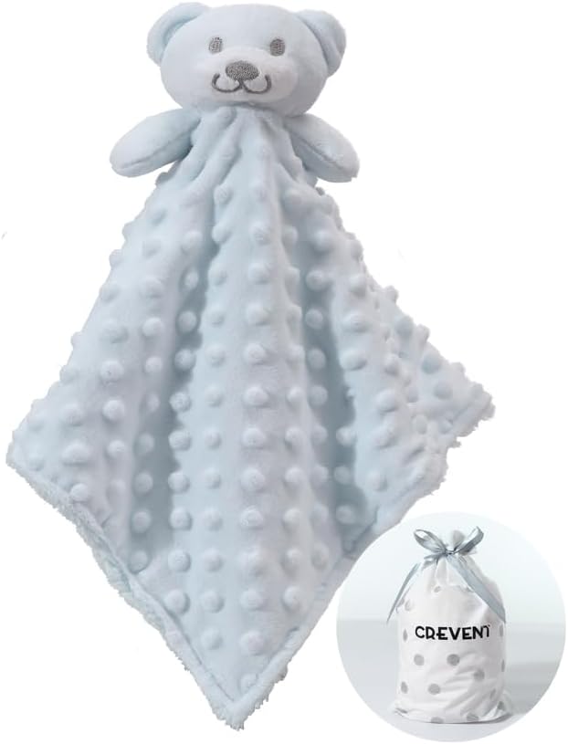 Thumbnail 6 de CREVENT Cozy Plush Baby Security Blanket (Dog + Tag), fleece comforter for newborns