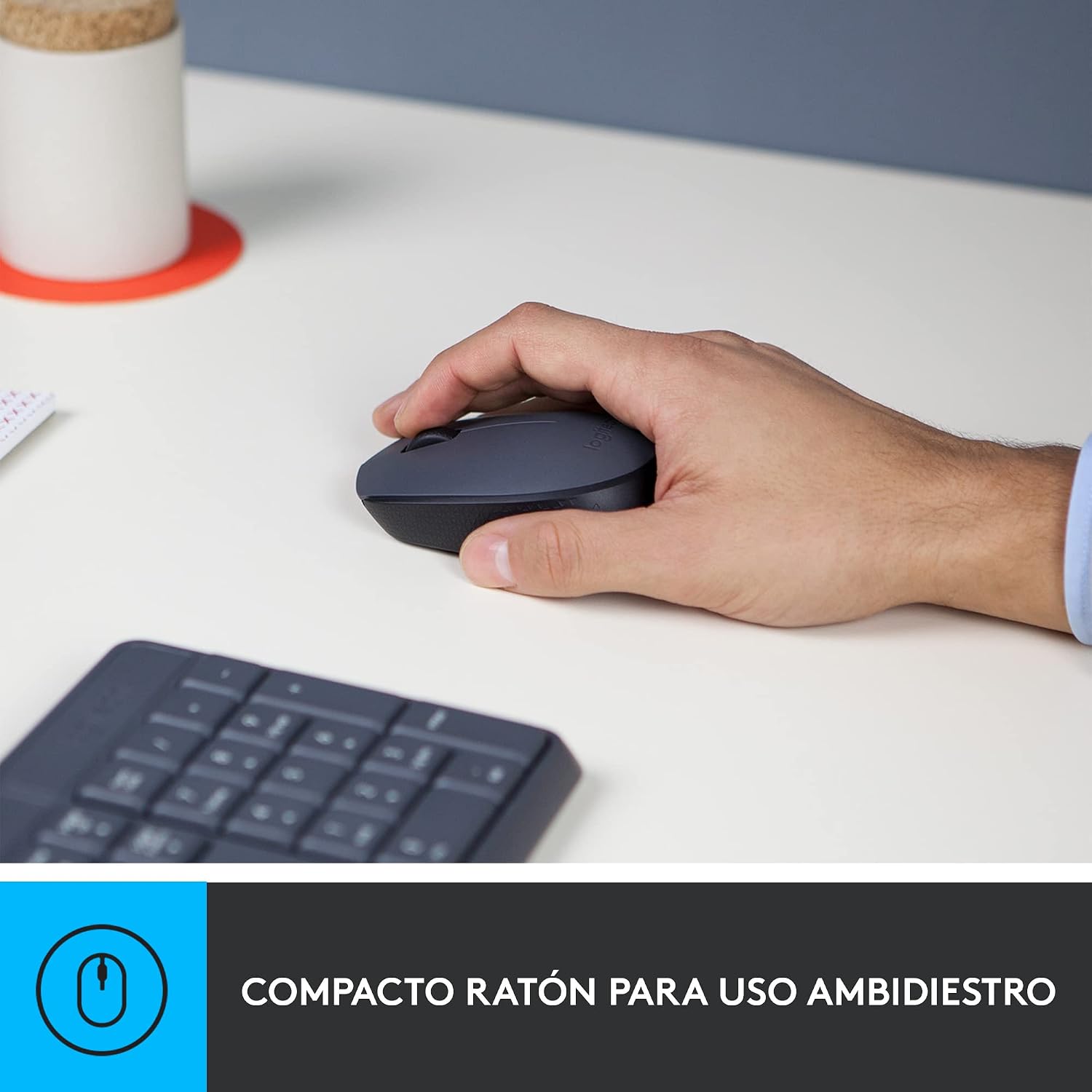 Thumbnail 1 de Logitech MK235 Combo: Teclado y Ratón Inalámbricos para Windows, conectividad 2,4 GHz y batería de larga duración