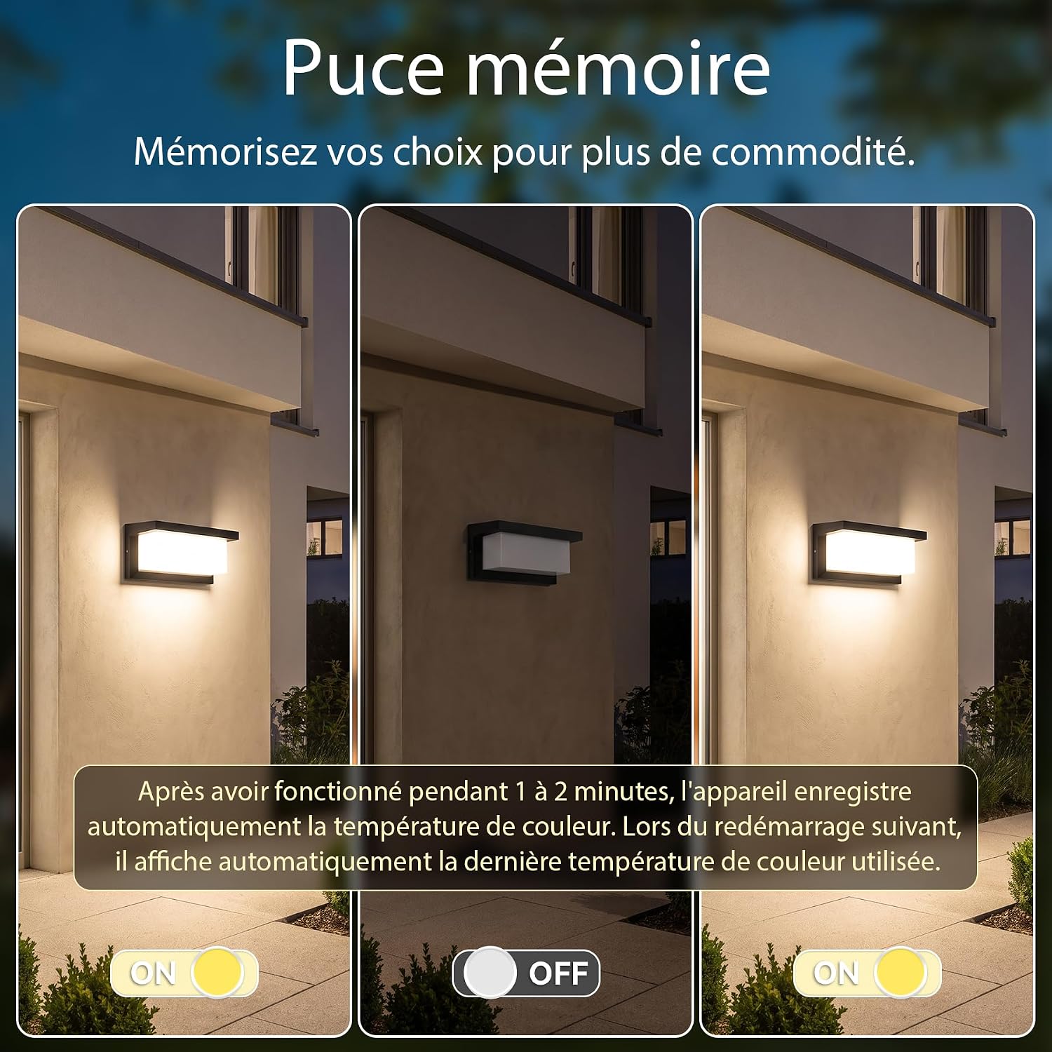 Thumbnail 6 de YICALE 001 buitenwandlamp LED 18 W, 3 kleurtemperaturen en IP65