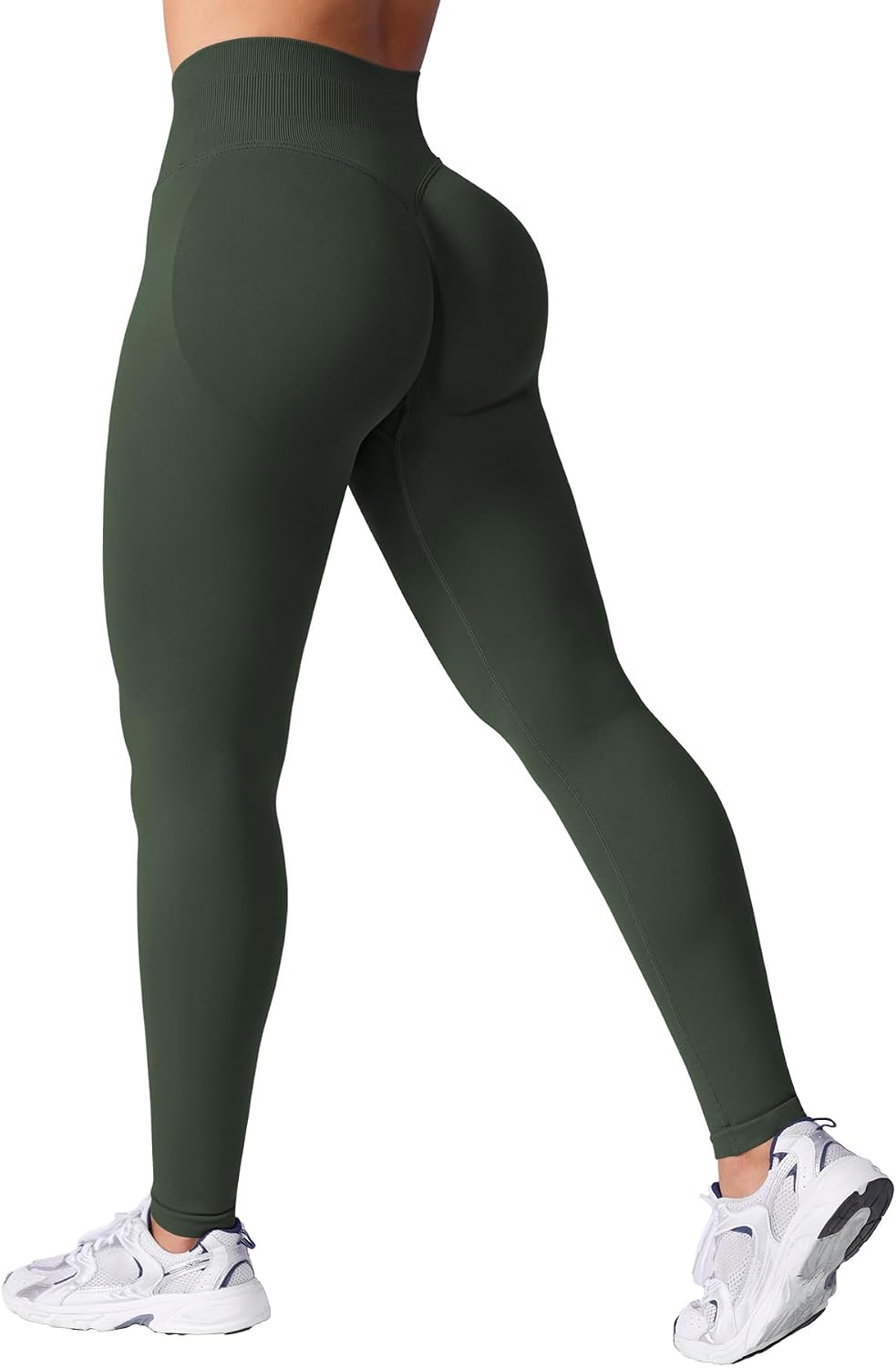 Detalle de VOYJOY Seamless Workout Leggings, 25.6-Inch Inseam