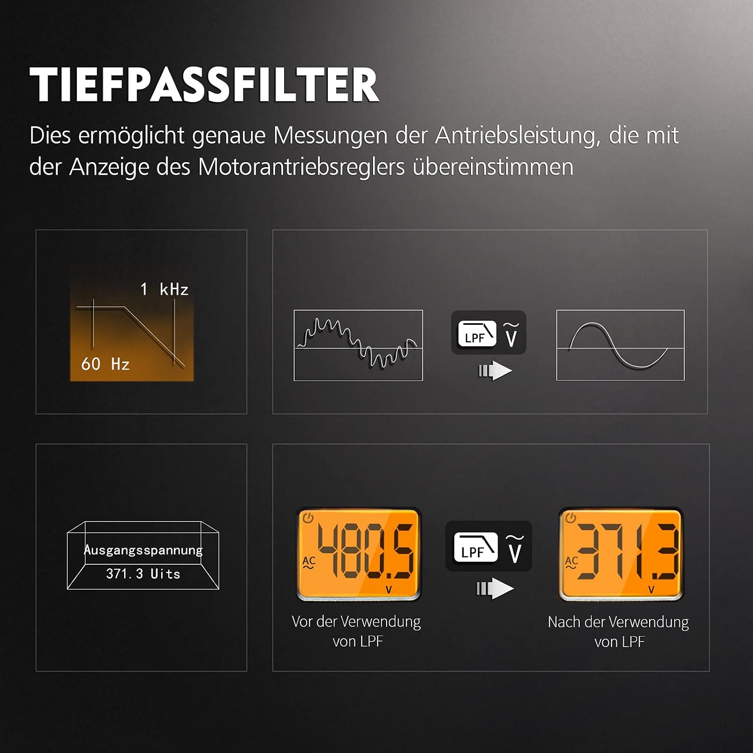 Detalle de KAIWEETS HT206D Stromzange True-RMS bis 600 A (AC/DC) – Digitales Klemmenmessgerät mit NCV