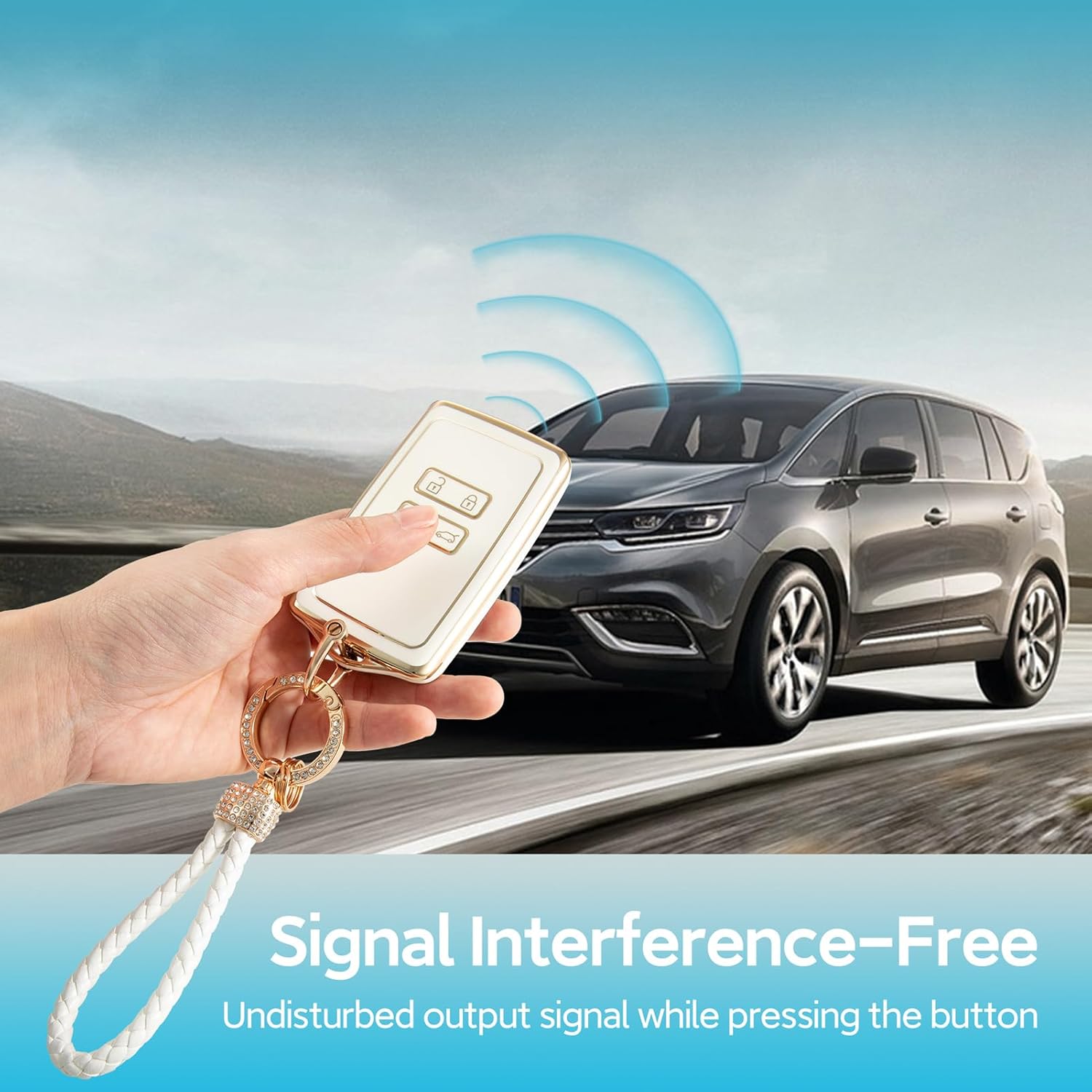 Thumbnail 3 de luwiscook Car Key Cover with Keychain Lanyard (TPU, 4-button) for Renault & Dacia remotes