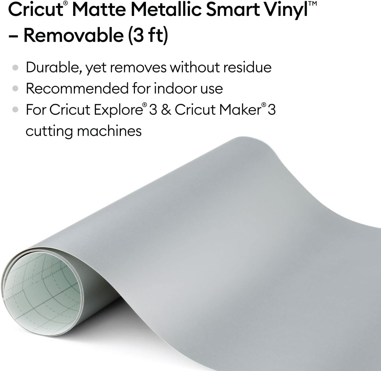 Thumbnail 2 de Cricut Smart Vinyle Métallique Argent 0,9 m