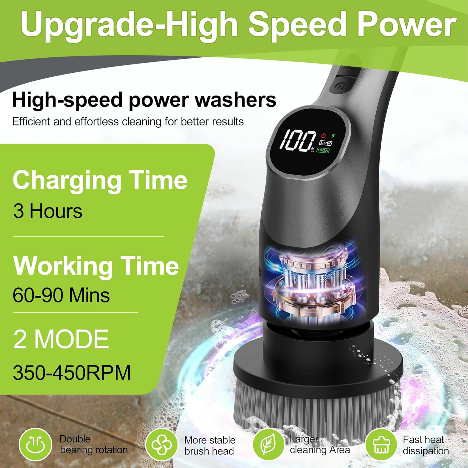 Thumbnail 2 de WKY-G3 Electric Spin Scrubber