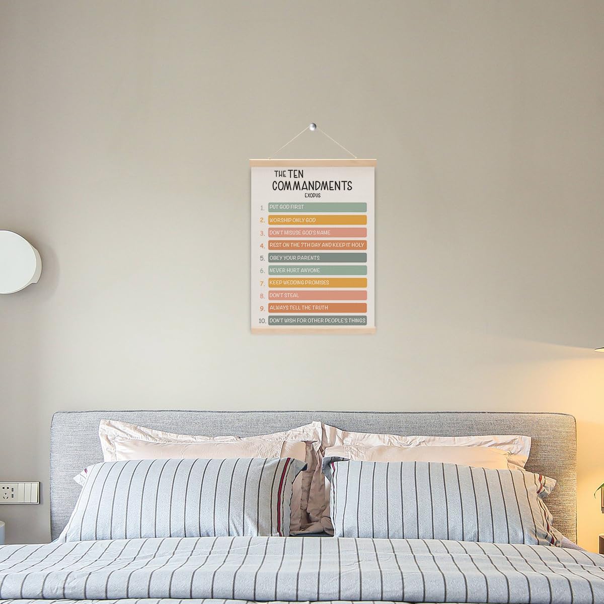Thumbnail 3 de Ten Commandments Wall Art Banner, 12 x 16 Inch