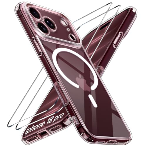 Detalle de ivoler Clara Funda Magnética para iPhone 18 Pro — Transparente, antiamarillo y MagSafe
