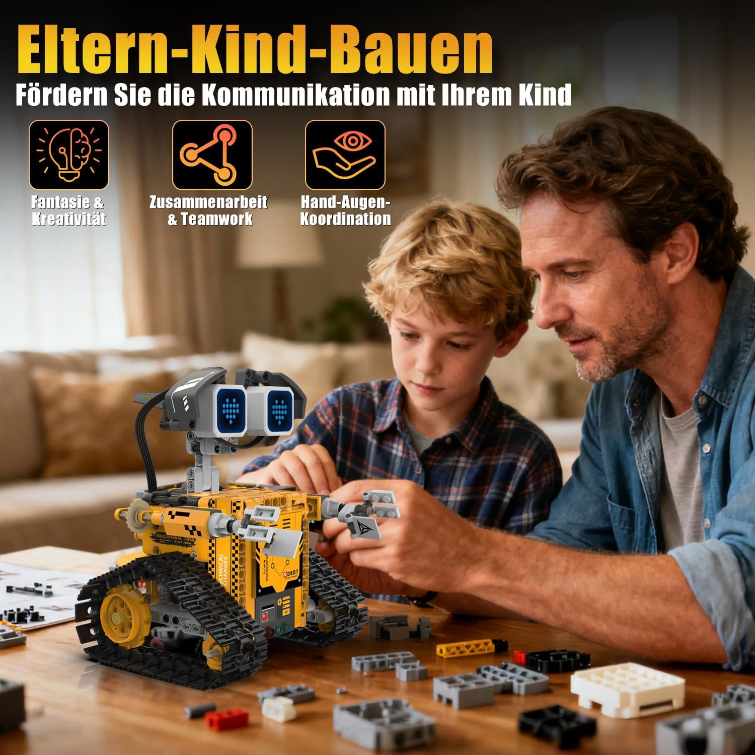 Thumbnail 2 de Technic Roboter Bauspielzeug für Kinder (5 in 1) mit App & Fernsteuerung, 16 LED Mimik, 373-teilig