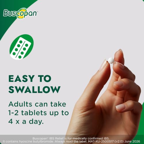 Thumbnail 8 de Buscopan IBS Relief Tablets 60 (Hyoscine butylbromide) – Quick Source‑Targeted Belly Pain Relief