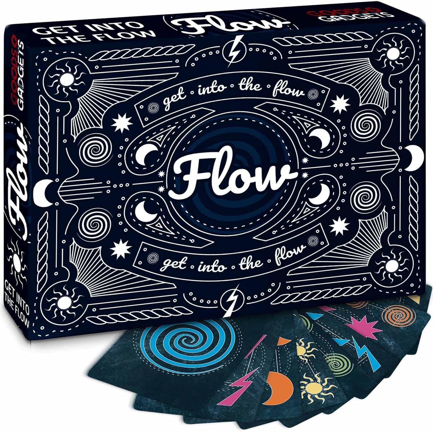 Detalle de GOODS+GADGETS® Flow kortspel – snabbt reaktionsspel för 2–4 spelare