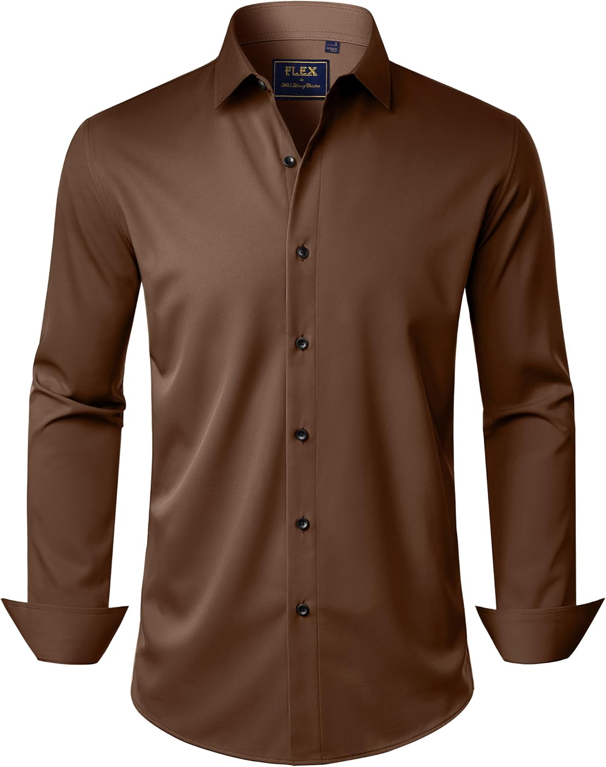 Thumbnail 6 de J.VER Men's Stretch Dress Shirt: Long Sleeve, Solid Button-Down, Versatile for Work and Occasions
