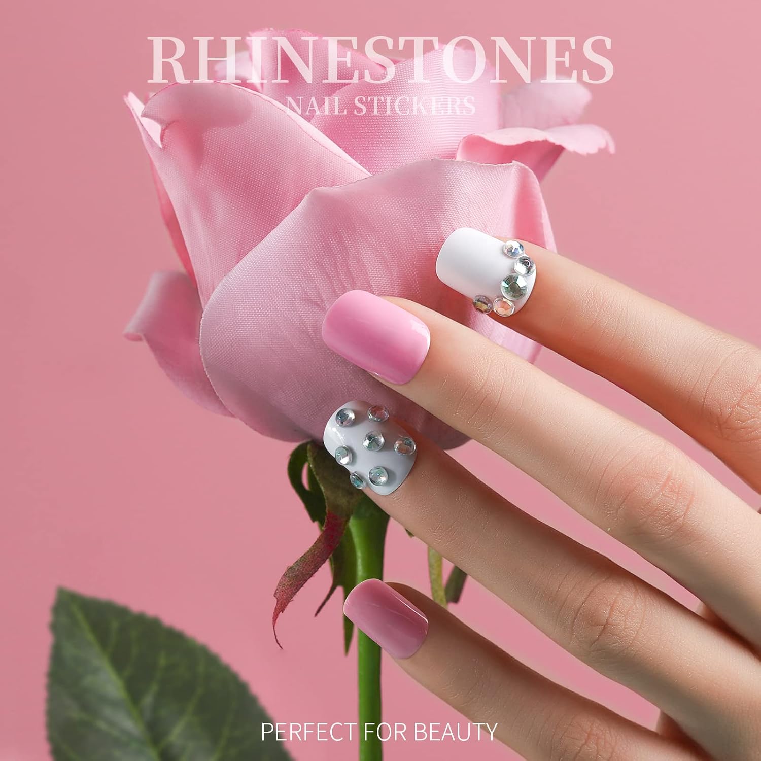 Thumbnail 2 de Teenitor Short Square Press on Nails (576 pcs) with Glue and Adhesive Stickers, Matte & Glossy Short False Nails