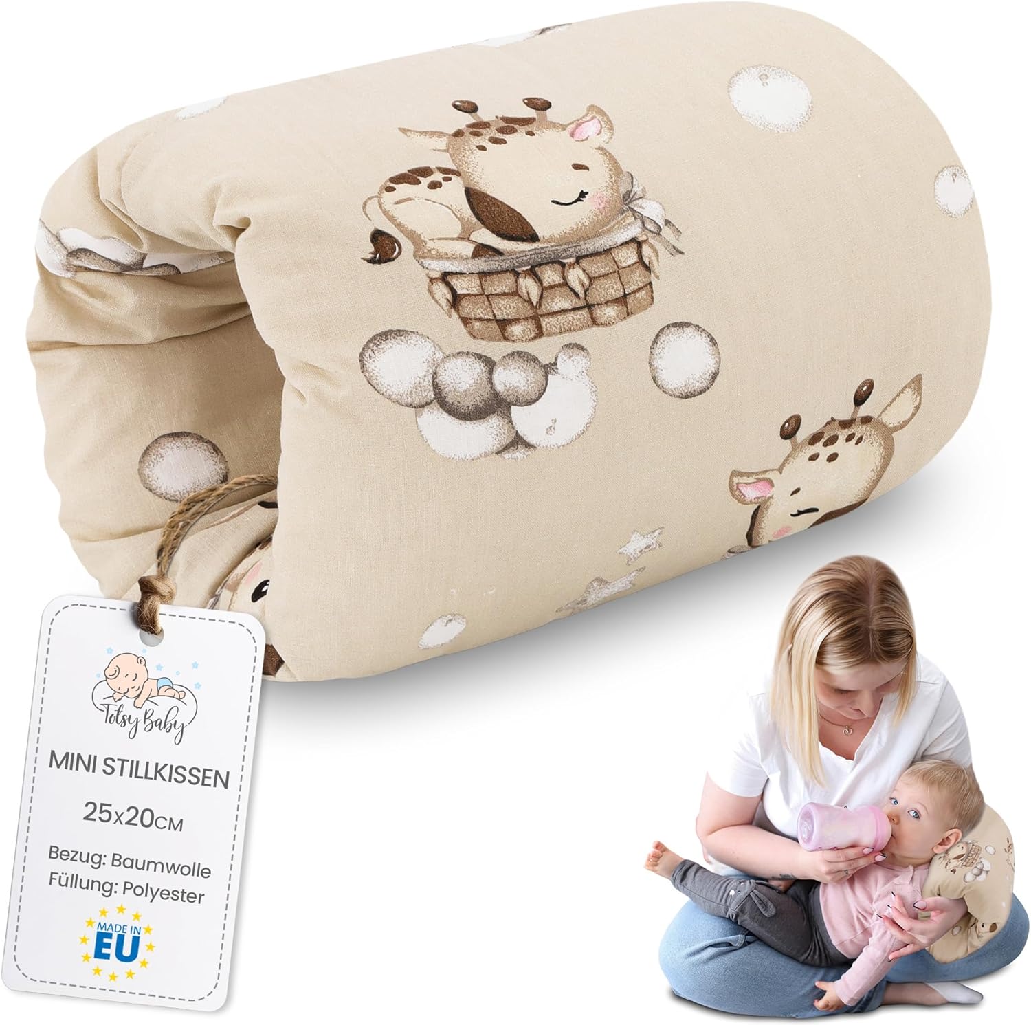 Thumbnail 6 de Totsy Baby Coussin d’allaitement bébé 20 cm (cousinettes de brassard) – coton respirant, lavage à 30 °C