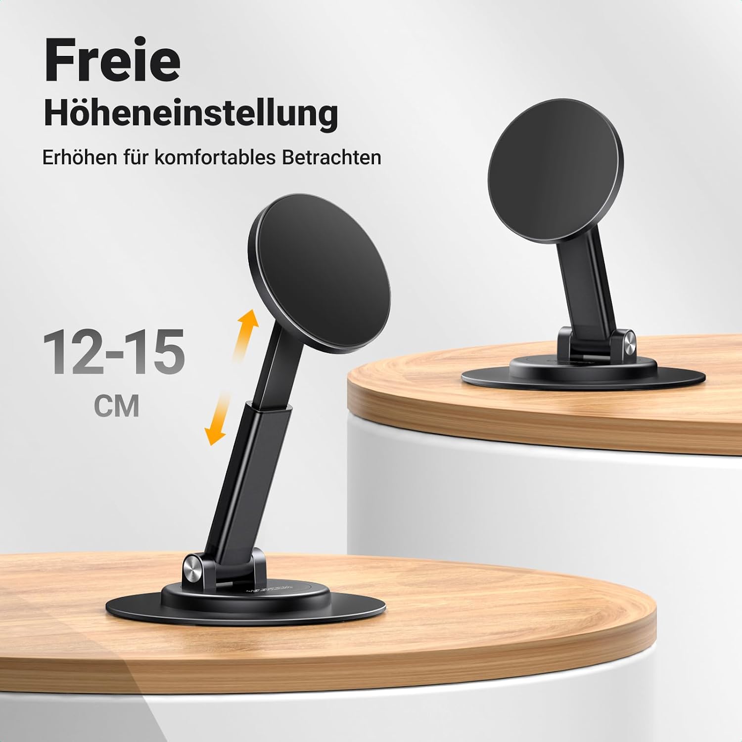 Detalle de UGREEN MagSafe Handy Ständer 360°Verstellbar – Magnethalterung, Tischstütze mit Metallring