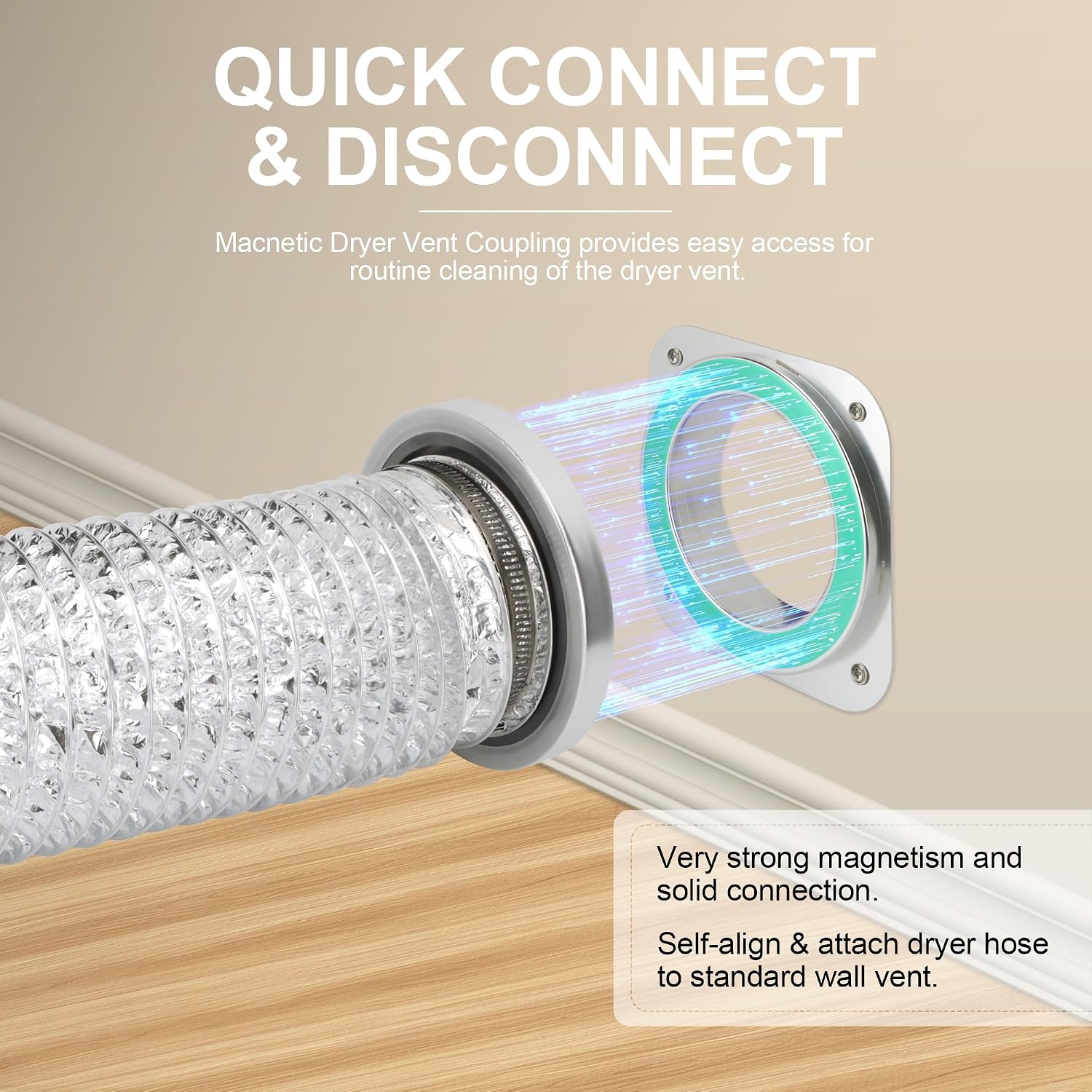 Detalle 2 de VSAPRDT DV-180 Magnetic Dryer Vent Connector Kit for 4-Inch Dryers