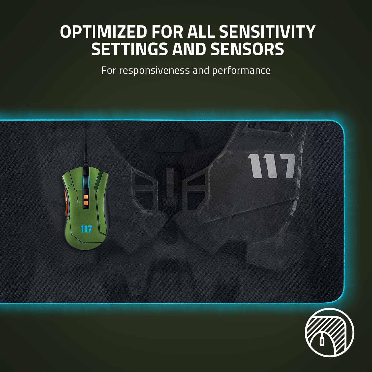 Thumbnail 3 de Razer Goliathus Extended Chroma – Soft Extended Gaming Mouse Mat (Halo Infinite Ed.)
