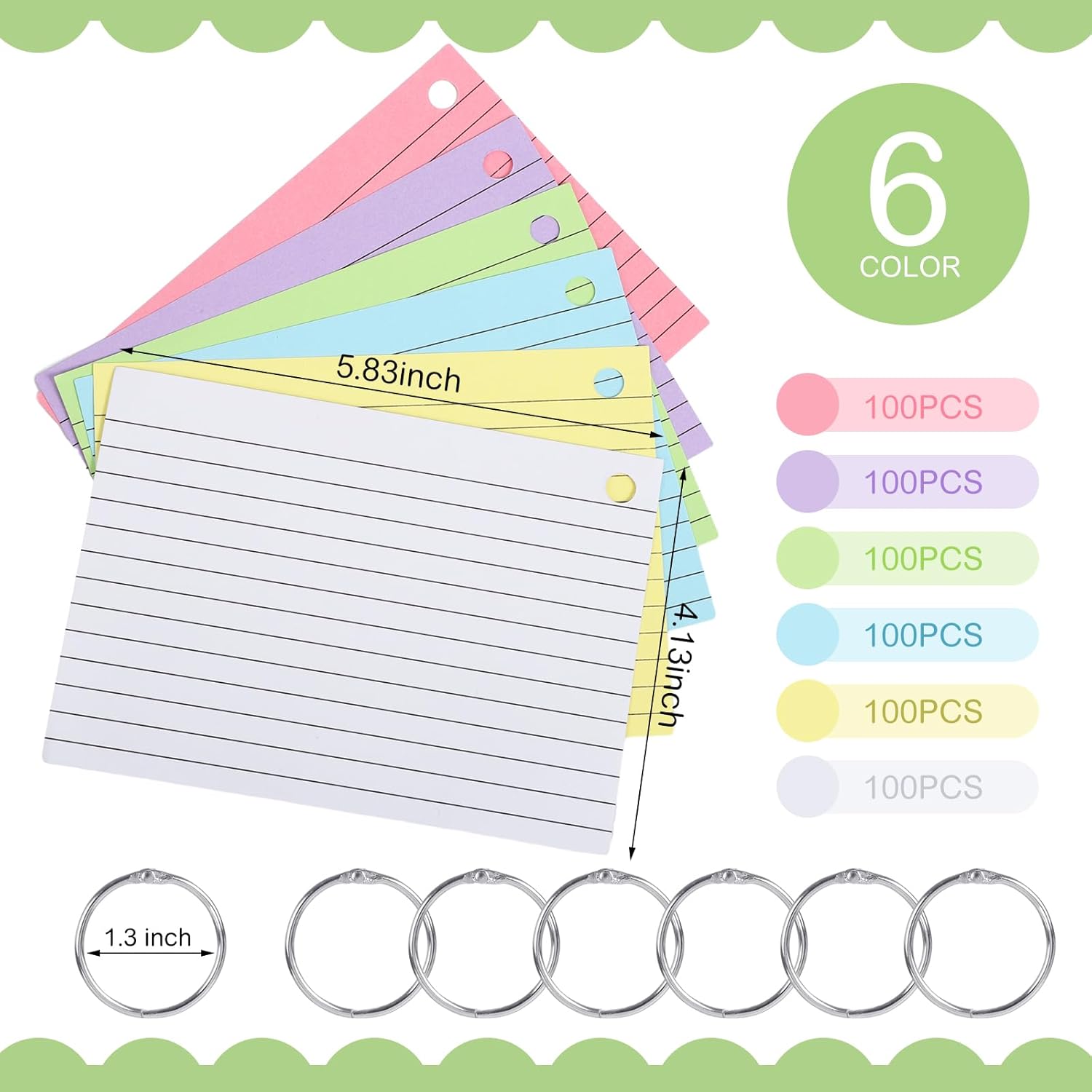 Thumbnail 1 de A6 Ruled Index Cards 600 pack 📚