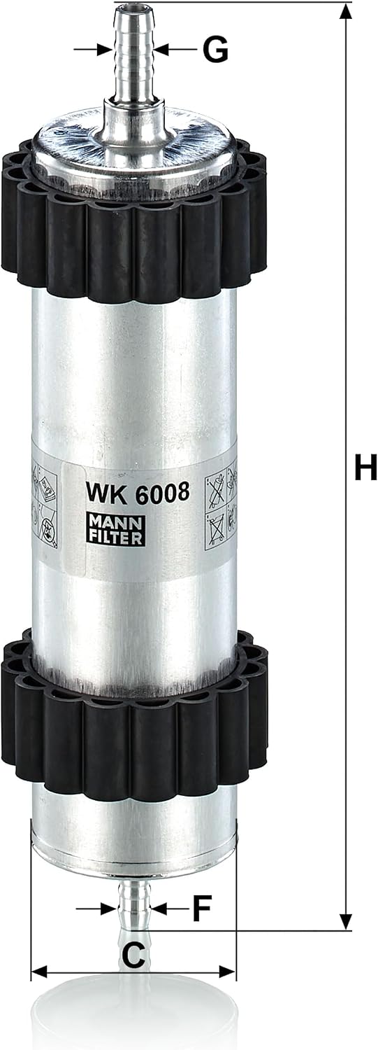 Thumbnail 2 de MANN-FILTER WK 6008 In-Line Fuel Filter for Passenger Cars