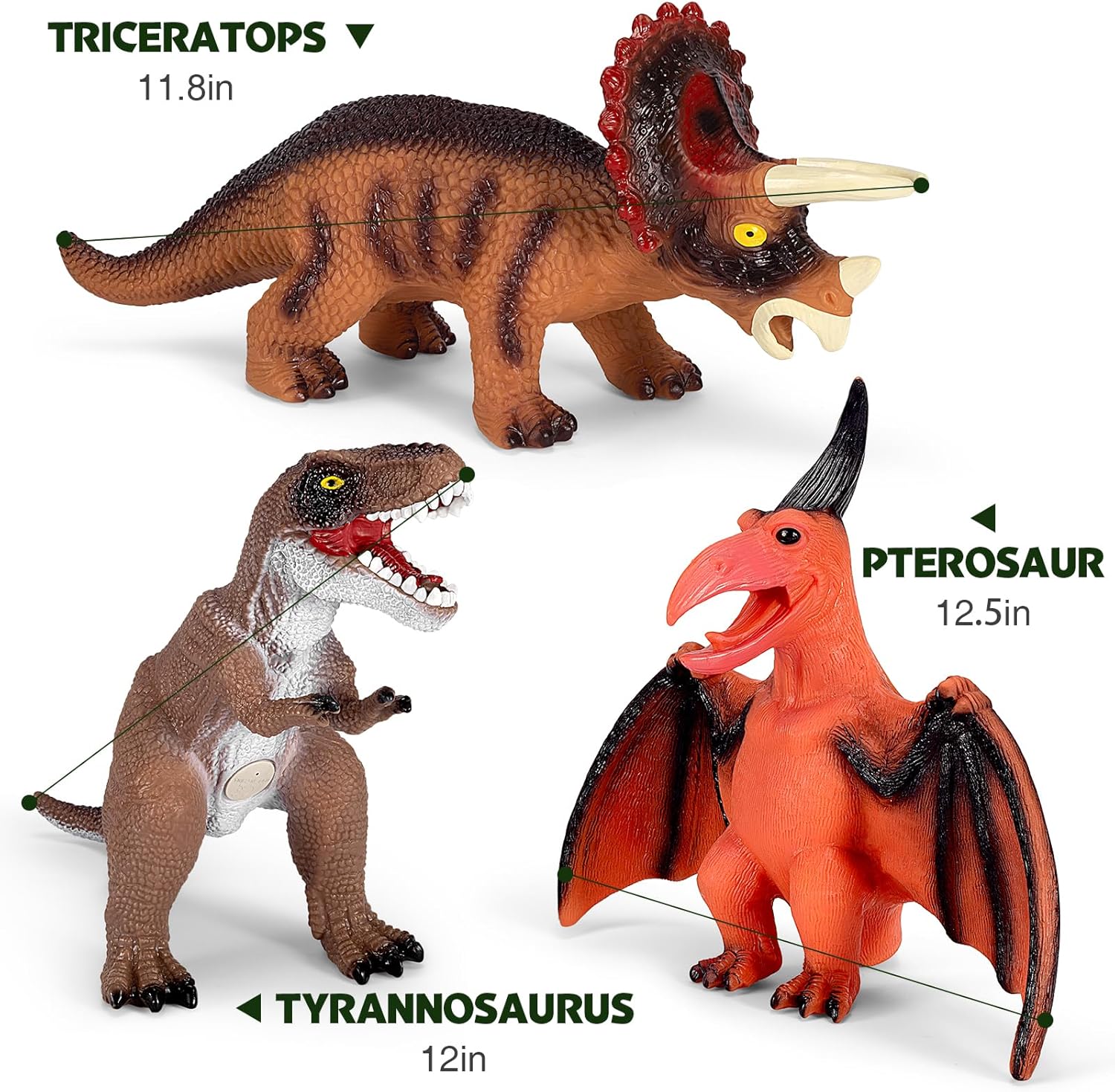 Detalle de Kissdream 7 Piece Jumbo Dinosaur Toys for Kids 🦖