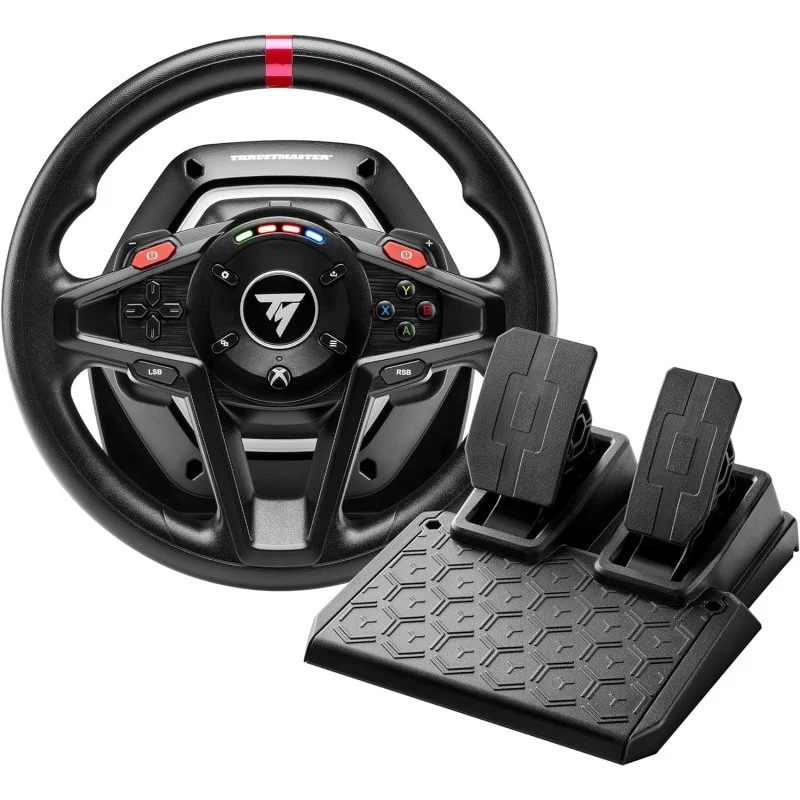 Detalle de Thrustmaster T128 SimTask Pack: volante y pedales para Xbox/PC con soporte SimTask