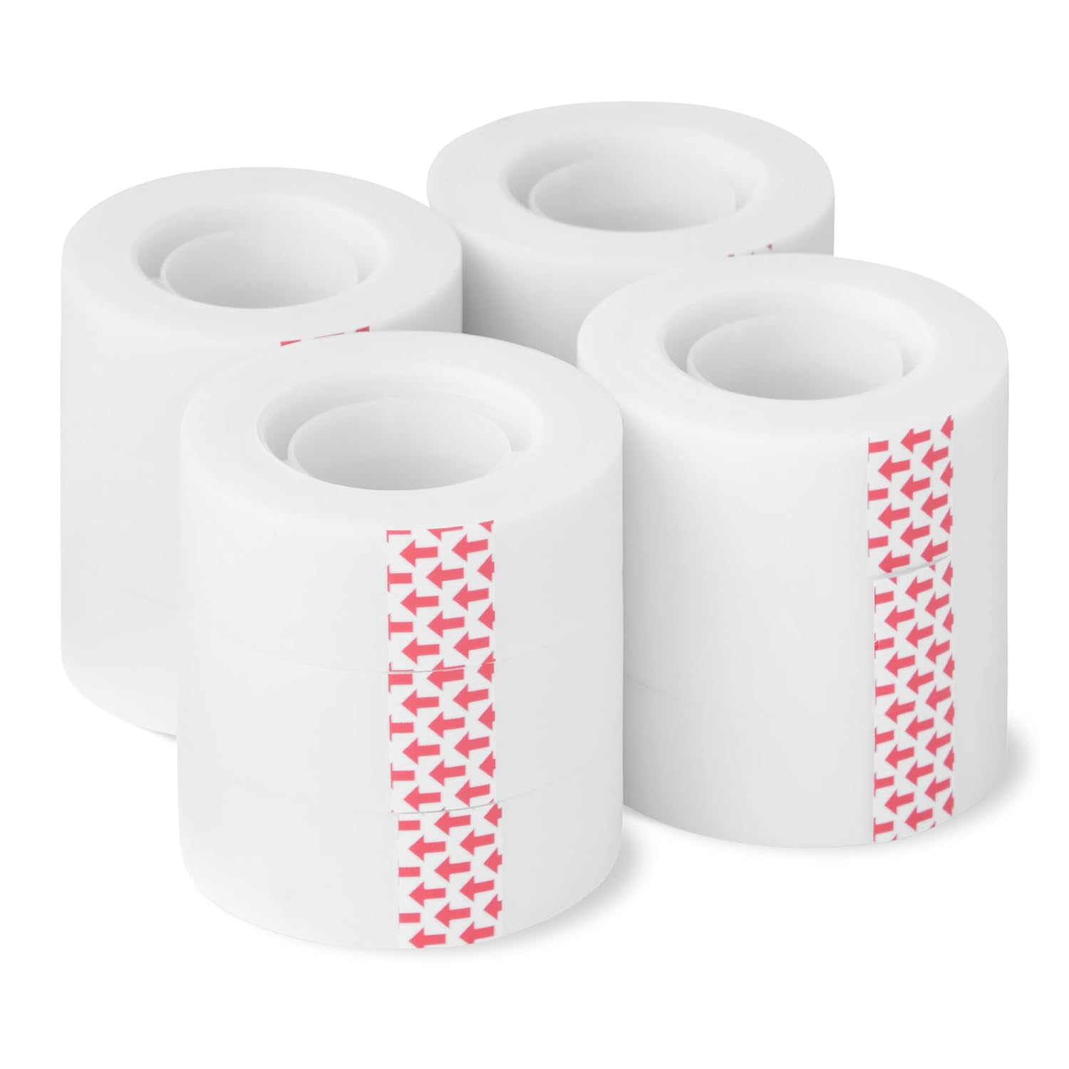 Amazon Basics Ruban Adhésif à Finition Mate — Ruban Invisible 19 mm x 25,4 m, Lot de 12 (Transparent)