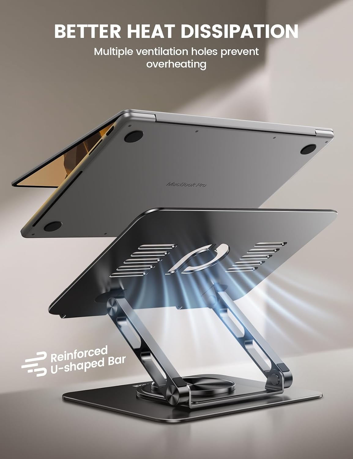 Thumbnail 5 de Lamicall Laptop Stand Desk 360° Rotatable