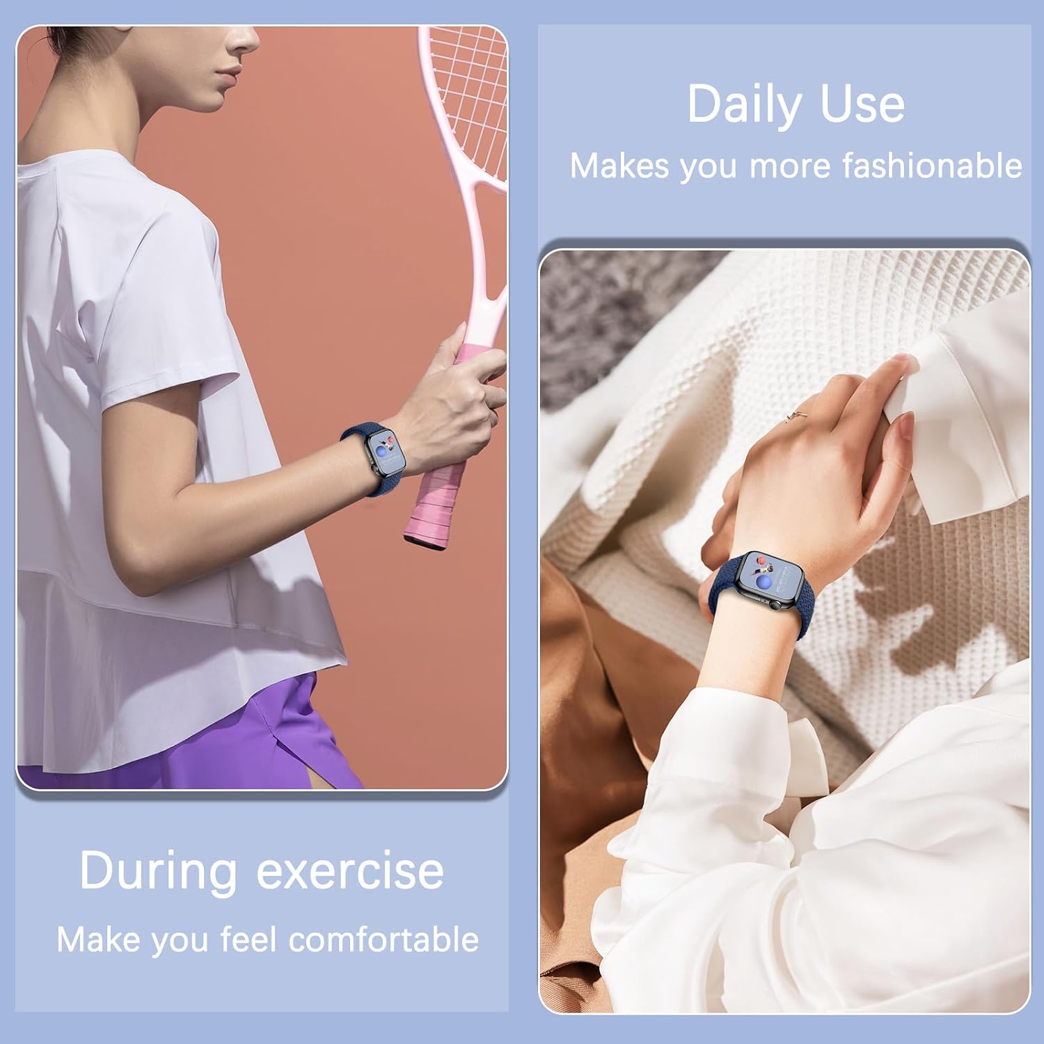 Thumbnail 4 de Hinnwer Nylon Magnetic Strap for Apple Watch 38–42mm (Midnight Blue)