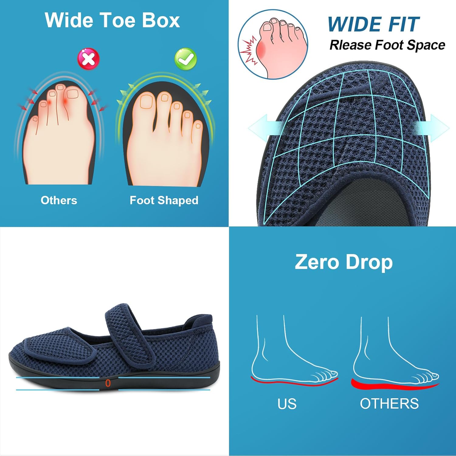 Thumbnail 2 de JOINFREE Mary Jane Walking Shoes Wide Fit