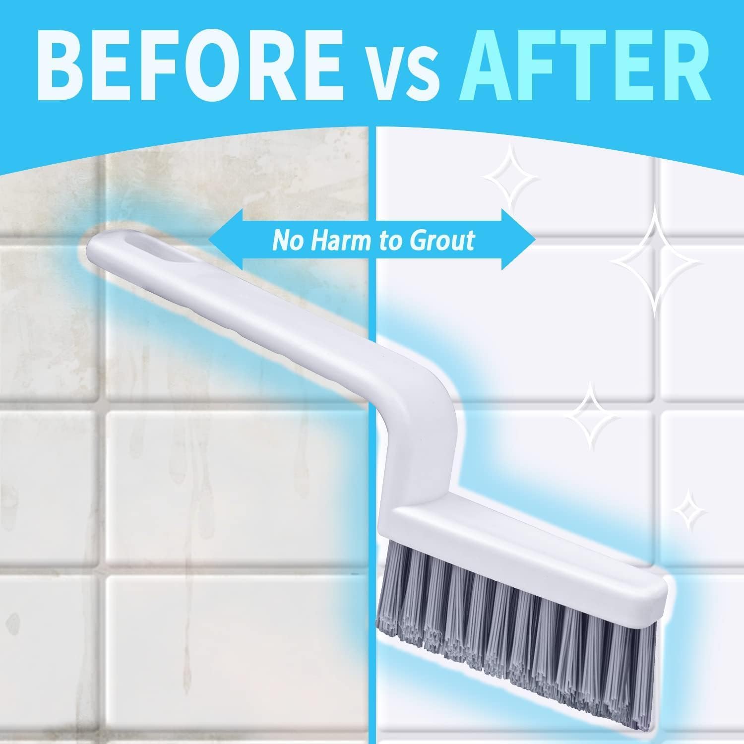 Detalle 2 de Lumkew Grout Brush Set, 4-Piece with V-Shaped Hard Bristles