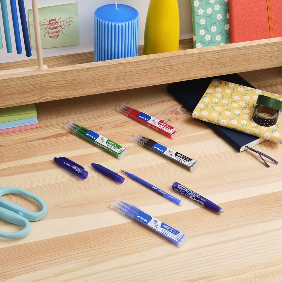 Detalle de Pilot Pack of 3 x 3 Refills 0.7 Blue for FriXion: Erasable Precision for Everyday Writing