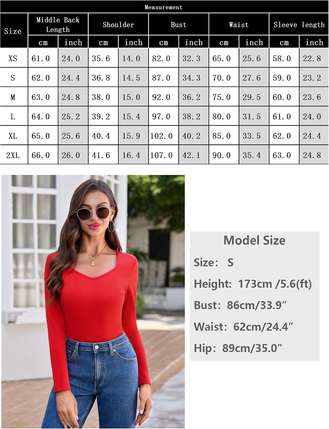 Detalle de Haut Thermique Femme à Manches Longues Aottori – T-shirt léger, slim fit, col carré, base hiver/automne