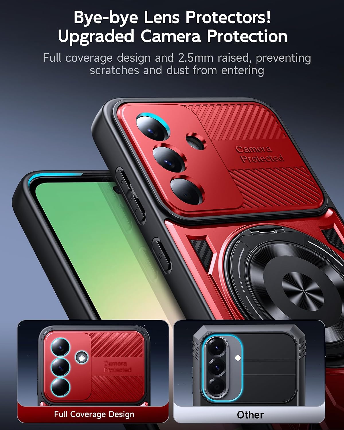 Thumbnail 5 de LeYi Samsung Galaxy A36 5G case with ring stand