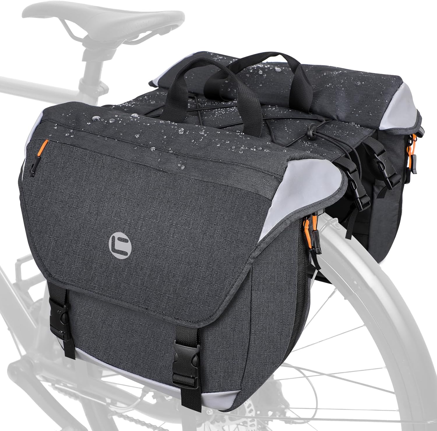 NDakter Bike Panniers 35L Waterproof Expandable Rear Rack Trunk Bags