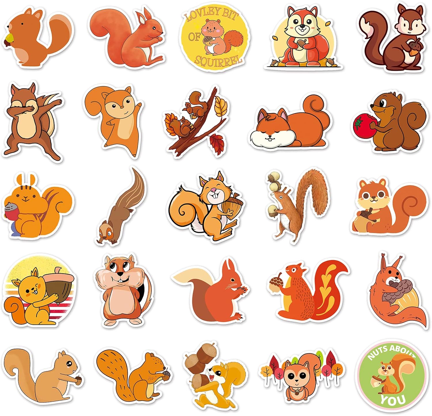 Detalle de Squirrel Stickers, 50-Pack