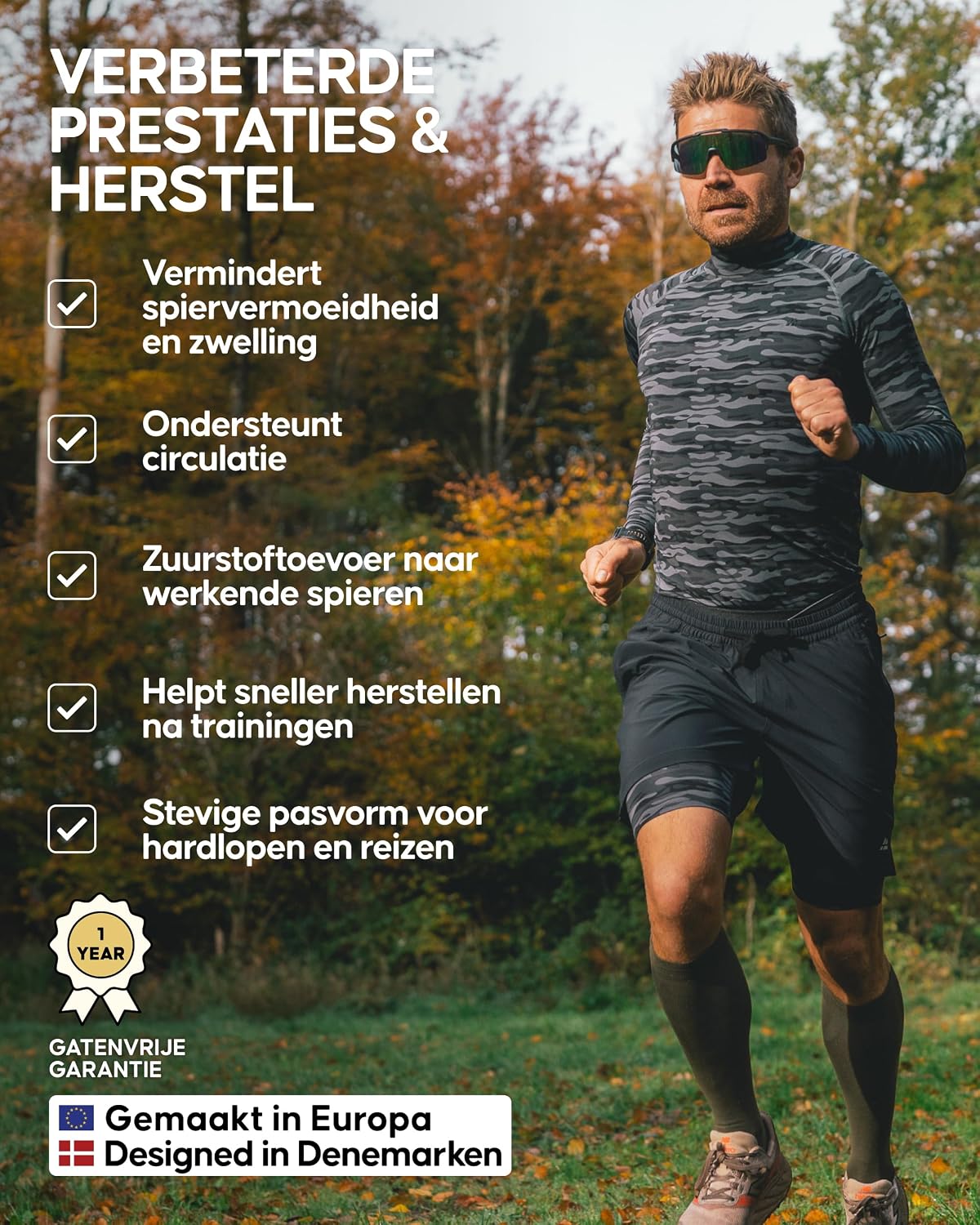 Detalle de DANISH ENDURANCE compressiesokken 21–26 mmHg voor reizen en sport