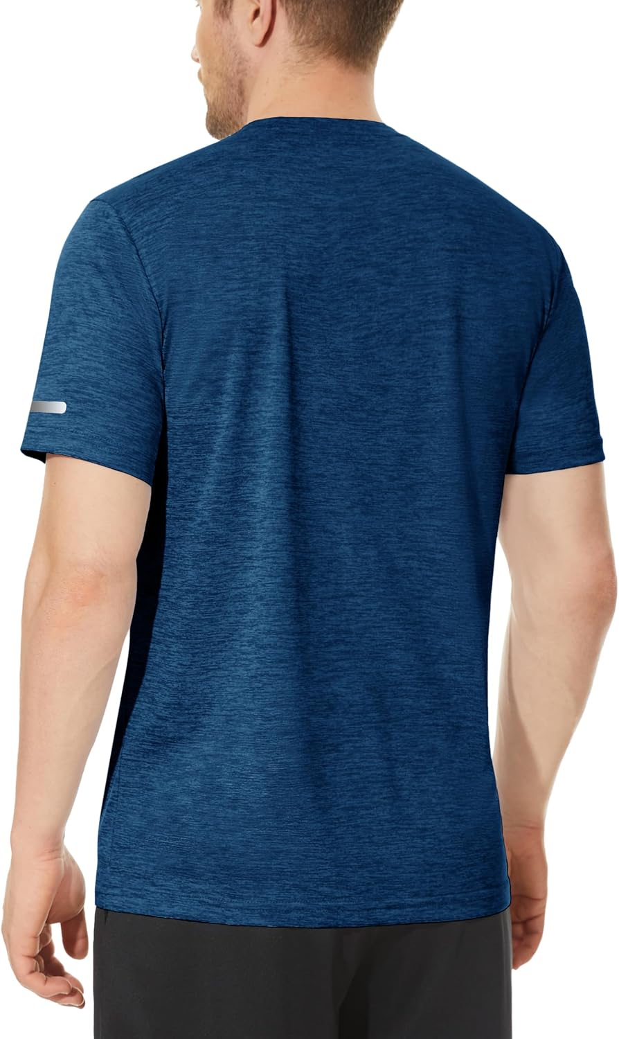 Detalle 2 de KEFITEVD Men’s Quick Dry 4-Way Stretch Sport T-Shirt (Short Sleeve, Reflective)