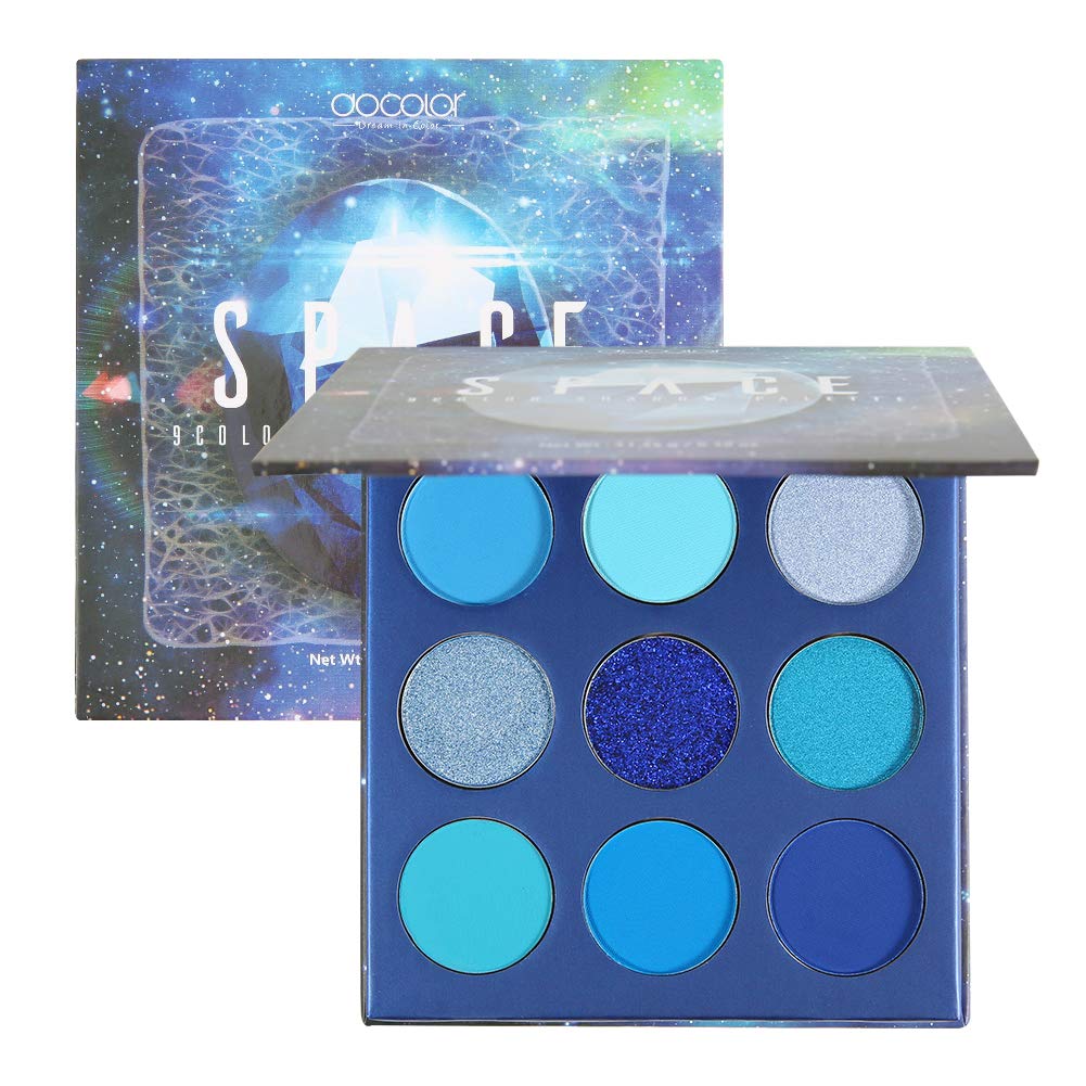 Detalle de Docolor Lidschatten Palette Gelb mit Edelstein-Optik – 9 vegane Farben für Matte, Schimmer & Glitzer