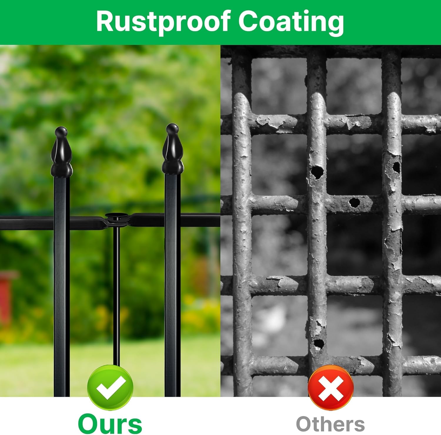 Thumbnail 6 de Thealyn Metal Decorative Garden Fence 40cm Wide x 30cm High (5 Panels, Total Length 2m)