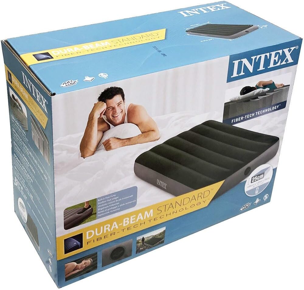 Detalle 1 de INTEX Colchón Inflable con Hinchador Fiber-Tech Downy 99x191 cm